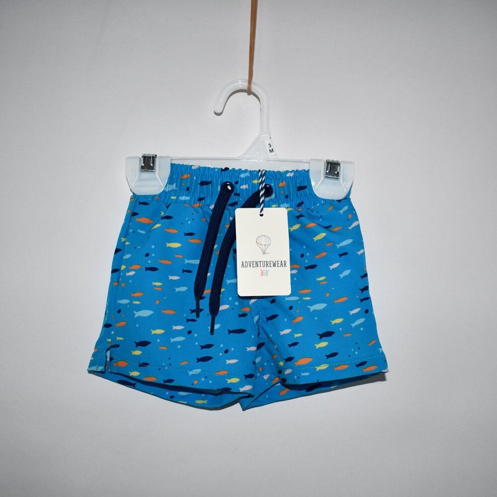 Adventurewear 360 Sea Fish Print Swim Trunks Size: 6M S44W483A NWT